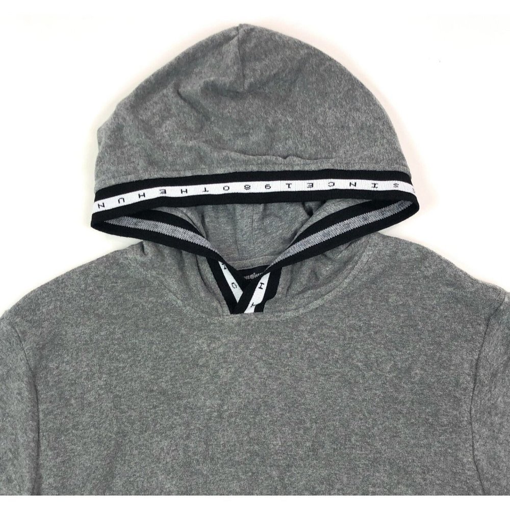 The Hundreds Marvin Mens Large Short Sleeve Hoodie Sweatshirt Gray Terry Cloth - Picture 4 of 12